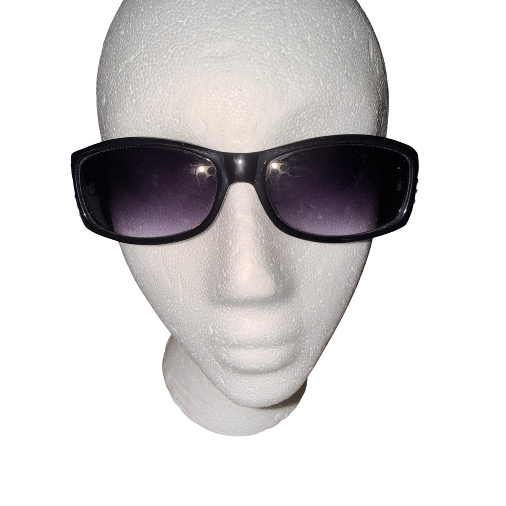 Gracie Y2K Rhinestone Shield Sunglasses Purple Gradient Glam Wrap Celebrity Core